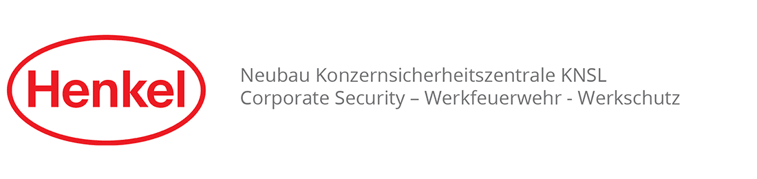 Henkel - Neubau Konzernsicherheitszentrale KNSL
Corporate Security - Werkfeuerwehr - Werkschutz