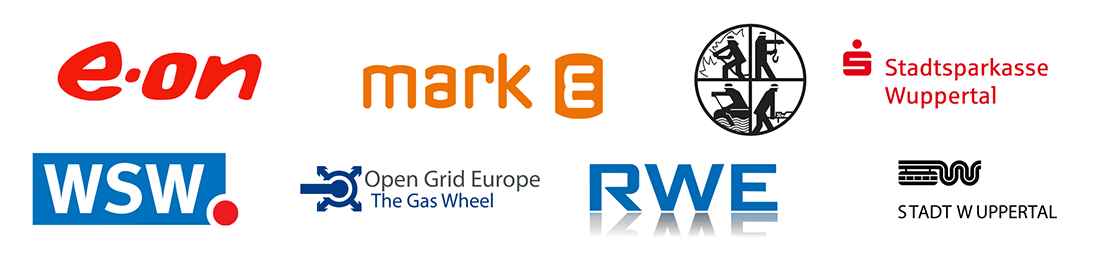 eon, mark E, Stadtsparkasse Wuppertal, WSW, Open Grid Europe, RWE, Stadt Wuppertal